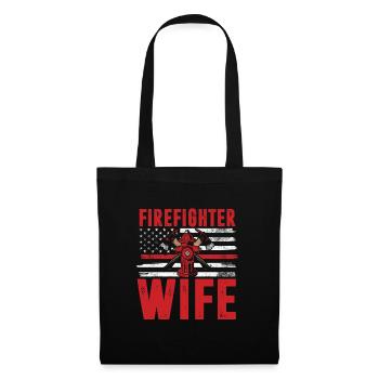 Feuerwehrmann Feuerwehrmannschaften´ - Stoffbeutel - Schwarz - Vorne