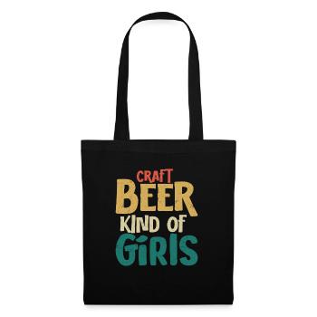 Bière artisanale genre de fille brasser brasseur Homebrew - Sac en tissu - noir - Devant