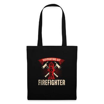 Feuerwehrmann Feuerwehrmannschaften´ - Stoffbeutel - Schwarz - Vorne