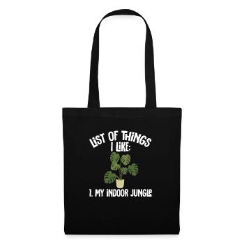 Monstera Deliciosa Albo Botanical Houseplant - Tote Bag - black - Front