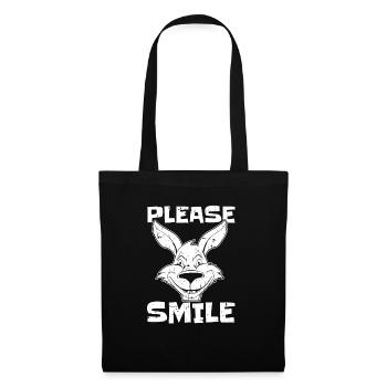 Kangaroo Funny Just Smile - Tote Bag - black - Front