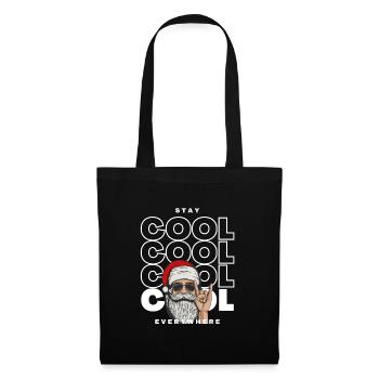 Bleiben Sie überall cool | XMAS - Stoffbeutel - Schwarz - Vorne