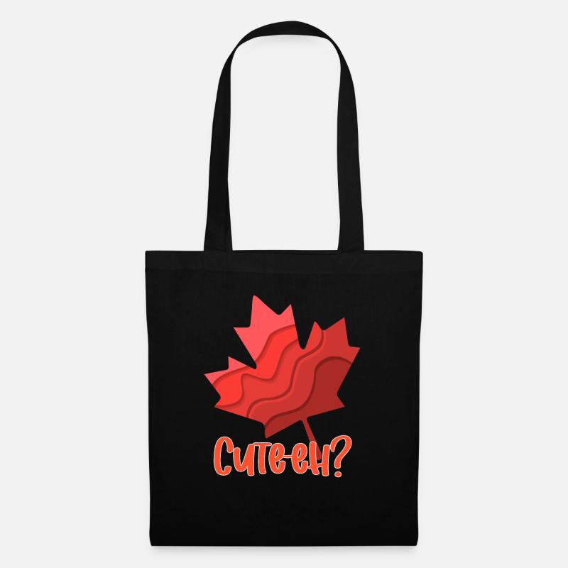Kanada Baby Maple Leaf Niedlich-Eh - Stoffbeutel - Schwarz