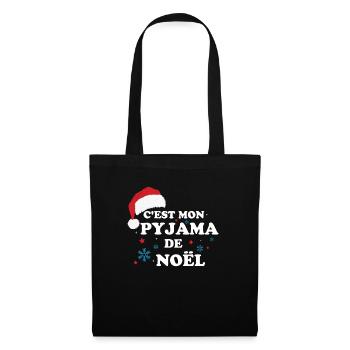 C’est mon pyjama de Noël - Sac en tissu - noir - Devant