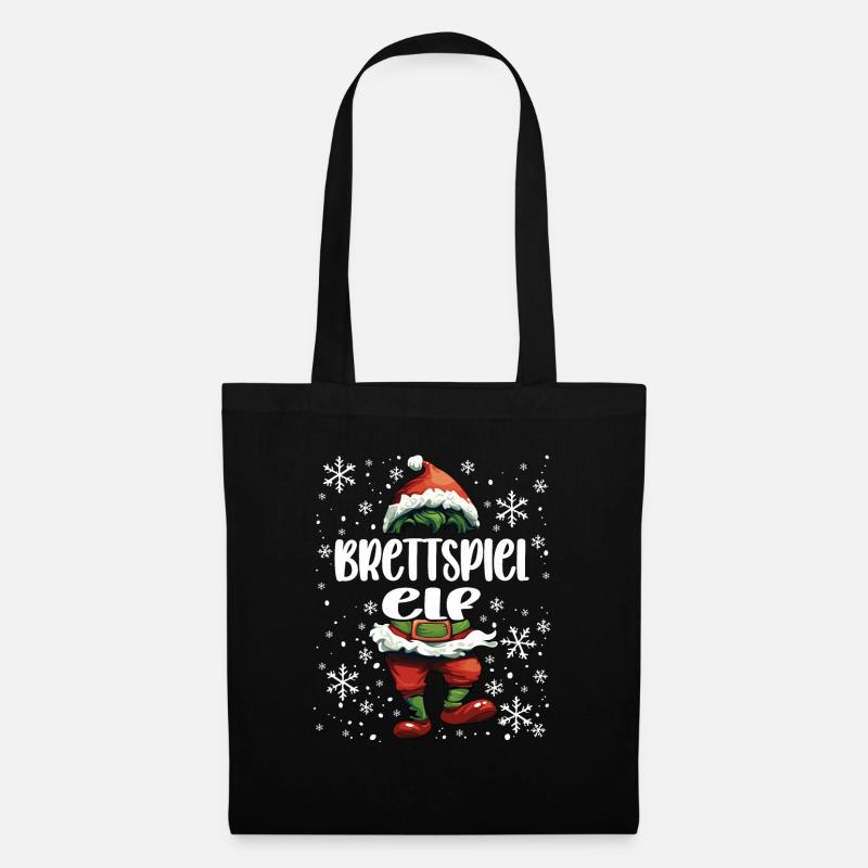 Weihnachtsoutfit Brettspiel Elf - Stoffbeutel - Schwarz