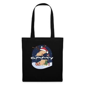 Génial Sammy nom w chapeau de père Noël dans le thème de Noël - Sac en tissu - noir - Devant