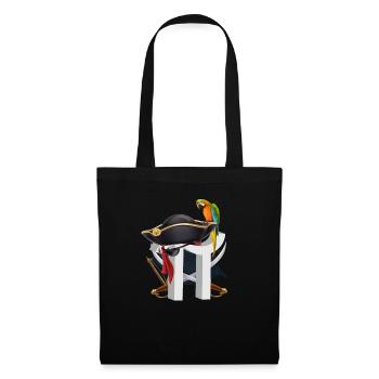 Pi Day Pirate Perroquet Math Geek Halloween Animal - Sac en tissu - noir - Devant