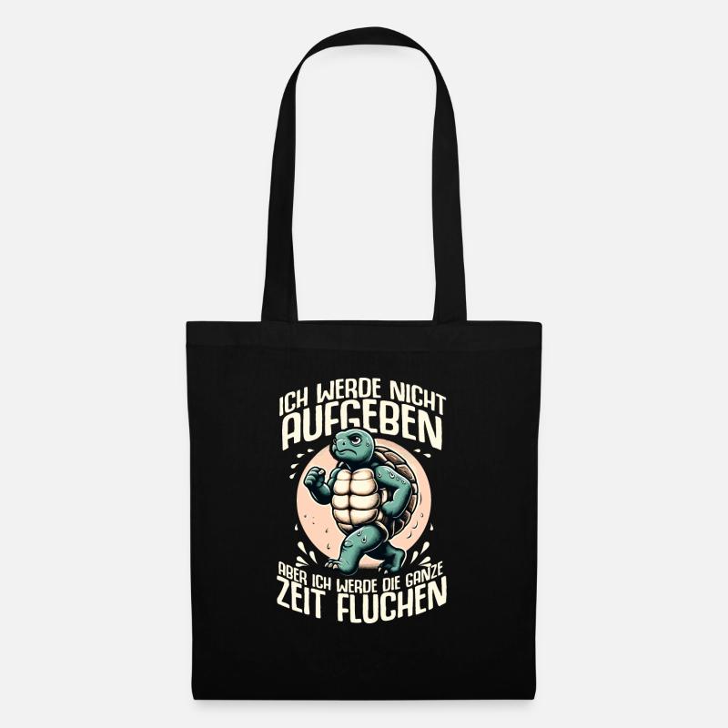 Joggen Läufer Geschenk Marathon Halbmarathon - Stoffbeutel - Schwarz