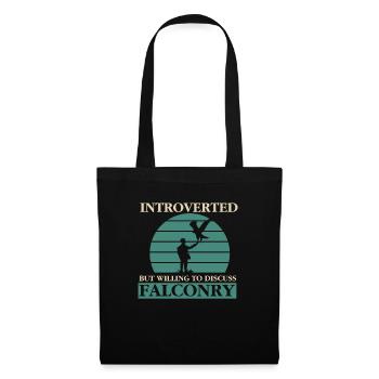 Cadeau d’ornithologie de fauconnerie - Sac en tissu - noir - Devant