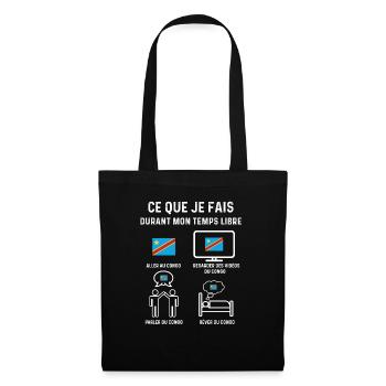 congo Kinshasa temps libre cadeau - Sac en tissu - noir - Devant