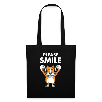 Corgi Funny Just Smile - Tote Bag - black - Front