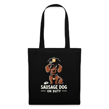 Dachshund Police Service Dog - Tote Bag - black - Front