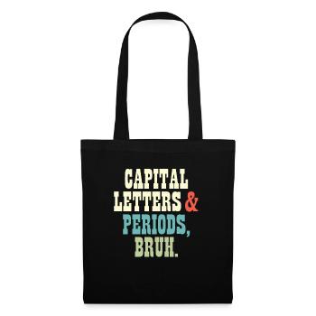 ELA Professeur Lettres et Périodes Bruh Grammaire - Sac en tissu - noir - Devant