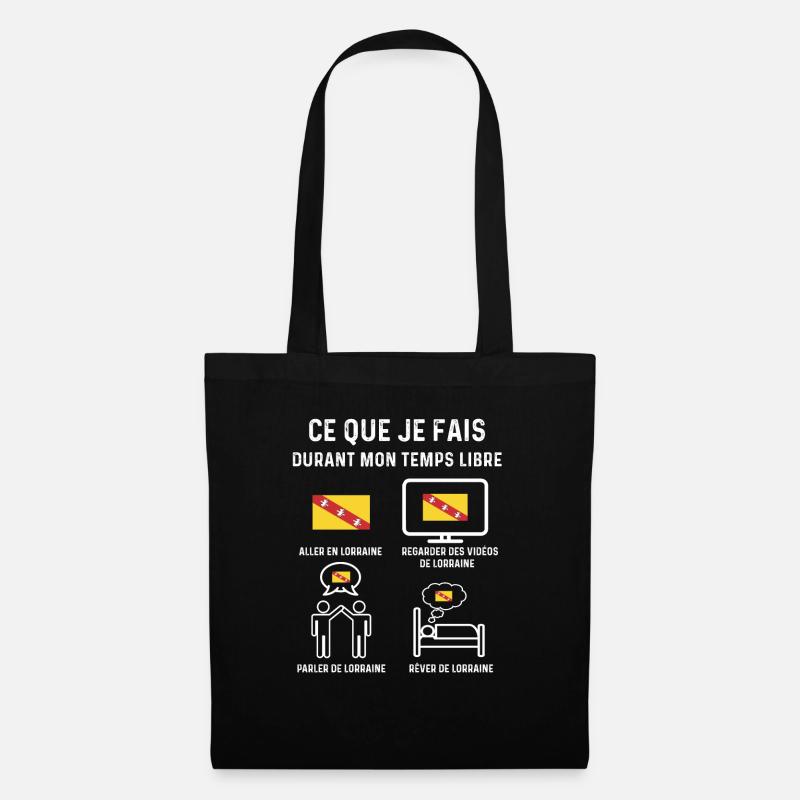 lorraine temps libre cadeau - Sac en tissu - noir