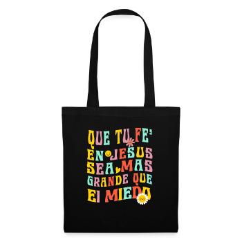 Camiseta Cristiana Para Mujer En Espanol Spanish - Tote Bag - black - Front