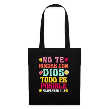 Camiseta Cristiana Para Mujer En Espanol Spanish - Tote Bag - black - Front