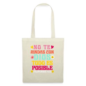 Camiseta Cristiana Para Mujer En Espanol Spanish - Tote Bag - nature - Front