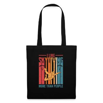 I Like Skydiving More Than People Parachute Skydiv - Tote Bag - black - Front