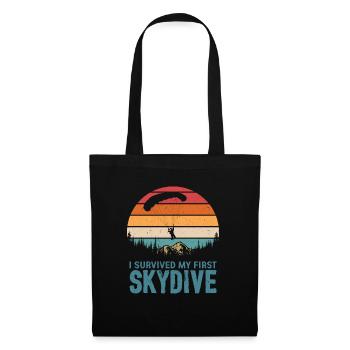 I Survived My First Skydive Skydiver Parachute - Tote Bag - black - Front