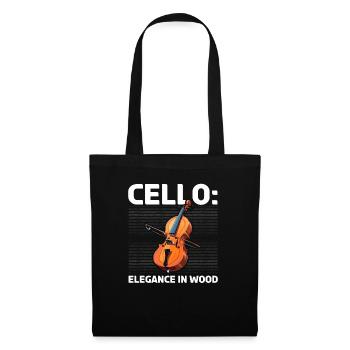 Cellist, Musikinstrument, Musiker, Cellist - Stoffbeutel - Schwarz - Vorne