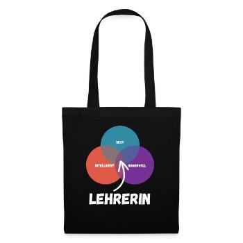 Lehrerin - Stoffbeutel - Schwarz - Vorne