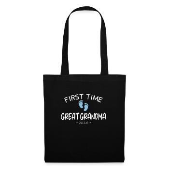 First time great grandma 2024 New Baby for granny - Tote Bag - black - Front