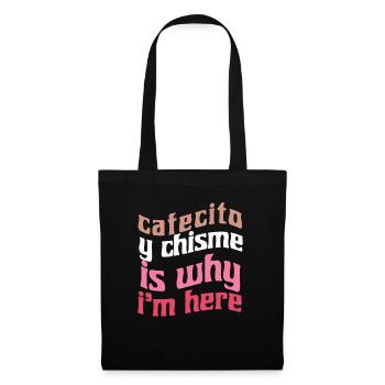 Funny Spanish Shirts Cafecito Cafe Espanol - Tote Bag - black - Front
