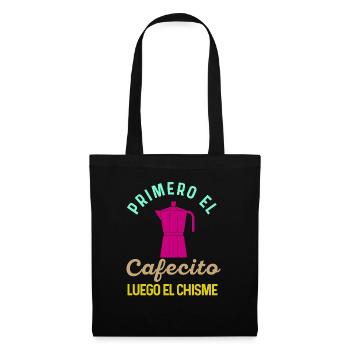 Funny Spanish Shirts Cafecito Cafe Espanol - Tote Bag - black - Front