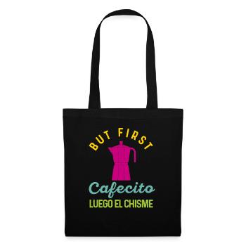 Funny Spanish Shirts Cafecito Cafe Espanol - Tote Bag - black - Front