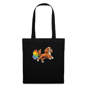 Cocker Spaniel Rainbow Rainbow Fart - Tote Bag - black - Front