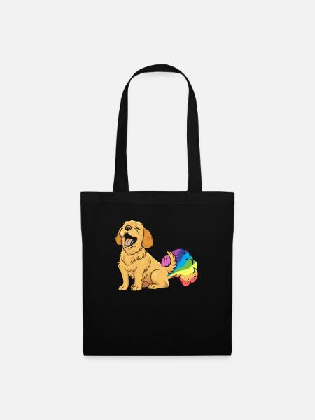 Golden Doodle Witzig Regenbogenfurz - Stoffbeutel - Schwarz