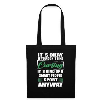 Ce n’est pas grave si vous n’aimez pas le curling - Sac en tissu - noir - Devant