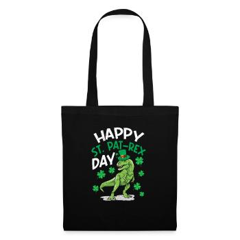 Joyeux jour St.Pat-Rex Saint Patrick dinosaure - Sac en tissu - noir - Devant