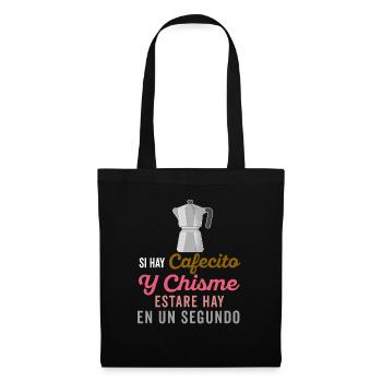Funny Spanish Shirts Cafecito Cafe Espanol - Tote Bag - black - Front