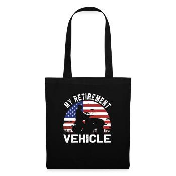 Tondeuse de course drôle Drapeau américain - Sac en tissu - noir - Devant
