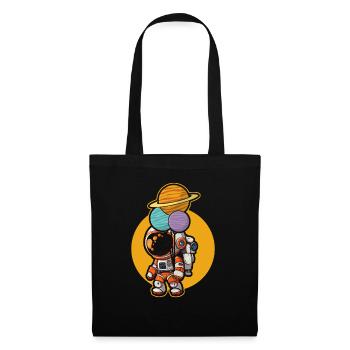 Astronaut Holding Planet Balloons Solar System - Tote Bag - black - Front