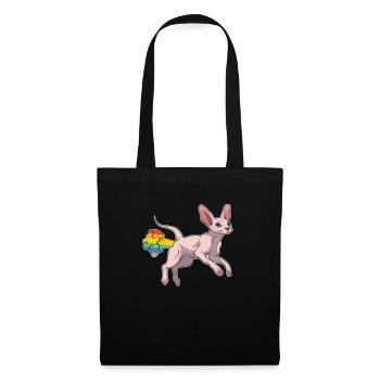 Sphynx Cat Rainbow Rainbow Fart - Tote Bag - black - Front