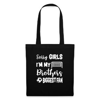 Soccer Sister Le plus grand fan Petite sœur - Sac en tissu - noir - Devant
