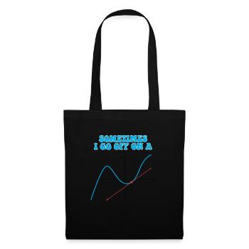 Sometimes I Go Off On A Tangent Math Pun - Tote Bag - black - Front
