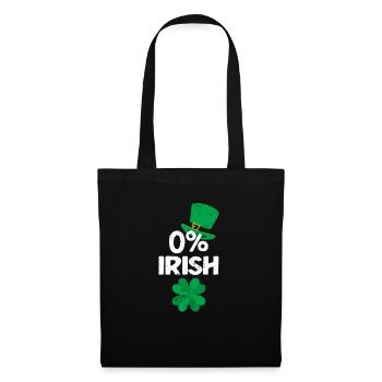 0% Trèfle irlandais Drôle de la Saint-Patrick - Sac en tissu - noir - Devant