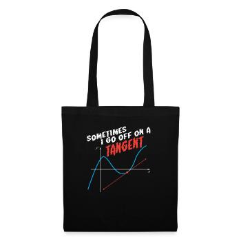 Math Pun Sometimes I Go Off On A Tangent - Tote Bag - black - Front