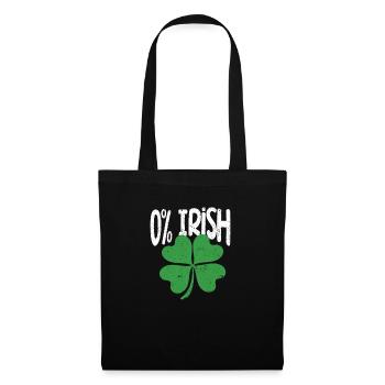 0% Trèfle irlandais Drôle de la Saint-Patrick - Sac en tissu - noir - Devant