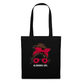Drapeau albanais Aigle albanais Shqiponja - Sac en tissu - noir - Devant