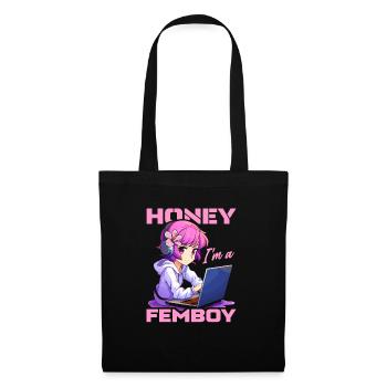 Anime Manga Cool Femboy Anime - Sac en tissu - noir - Devant