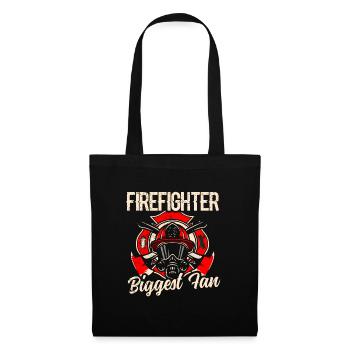 Feuerwehrmutter Feuerwehr Mutter - Stoffbeutel - Schwarz - Vorne