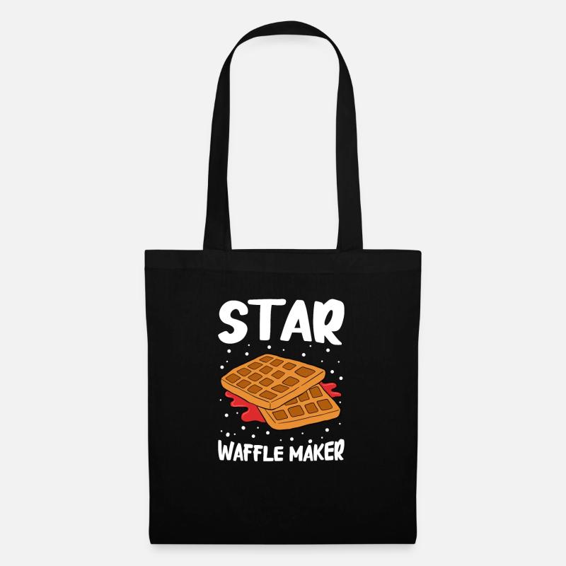 Waffel machen Waffeleisen - Stoffbeutel - Schwarz