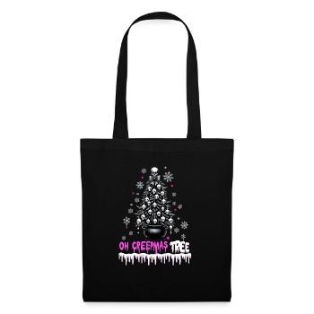 Oh Creepmas Tree Creepy Festive Goth Emo Horror - Tote Bag - black - Front