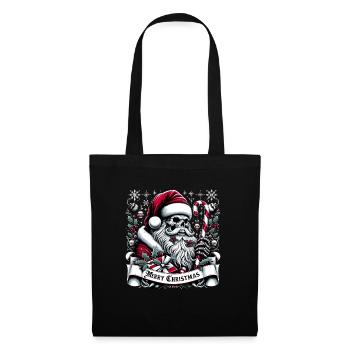 Merry Christmas Creepy Goth Santa Pajama - Tote Bag - black - Front