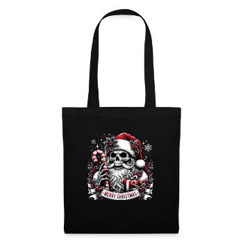 Merry Christmas Creepy Goth Santa Pajama - Tote Bag - black - Front