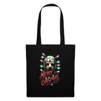 Joyeux Noël Festif Slasher Candy Cane Menace - Sac en tissu - noir - Devant